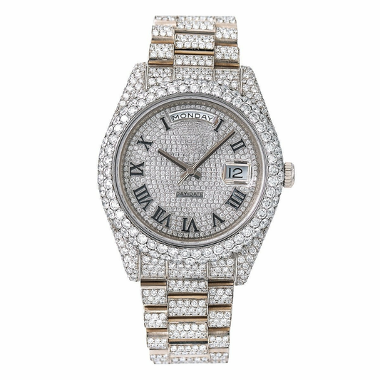 Moissanaite Day Date Watch